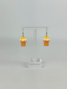 Vanilla Mango Twist Cupcake Earrings