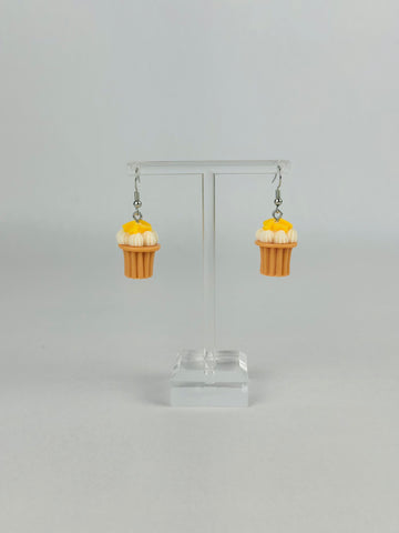 Vanilla Mango Twist Cupcake Earrings