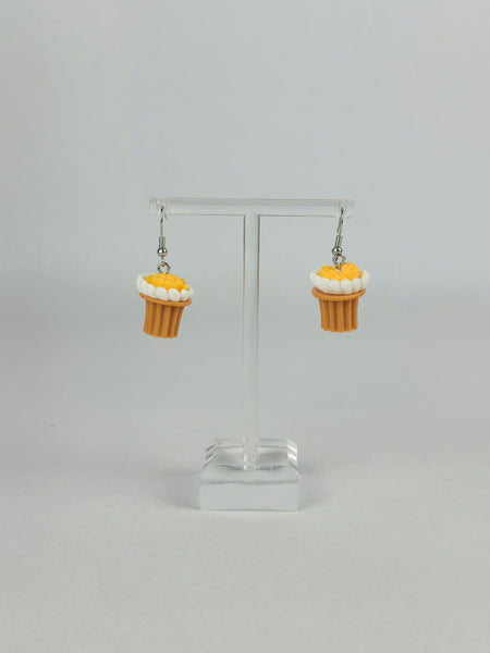 Mango Vanilla Cupcake Earrings