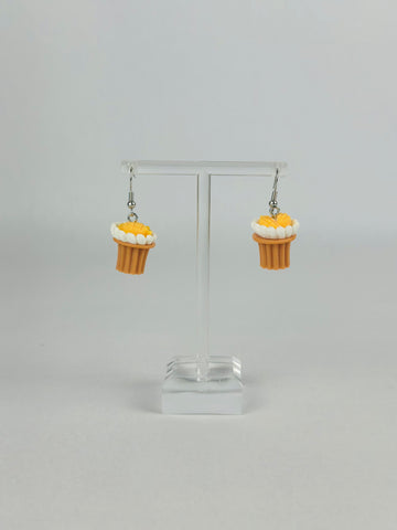 Mango Vanilla Cupcake Earrings