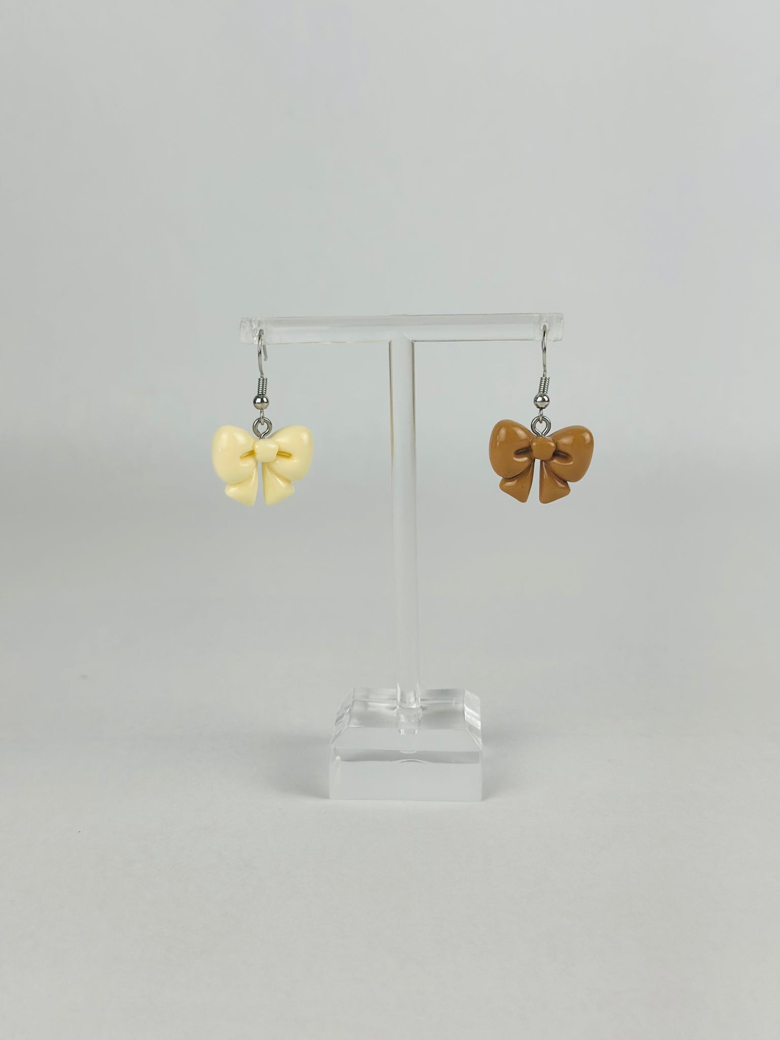 Chocolate Swirl Bow Earrings