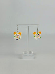 Cubby Donut Bear Earrings