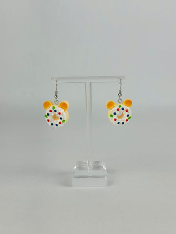 Cubby Donut Bear Earrings