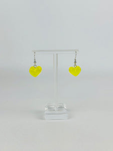 Yellow Gummy Heart Earrings