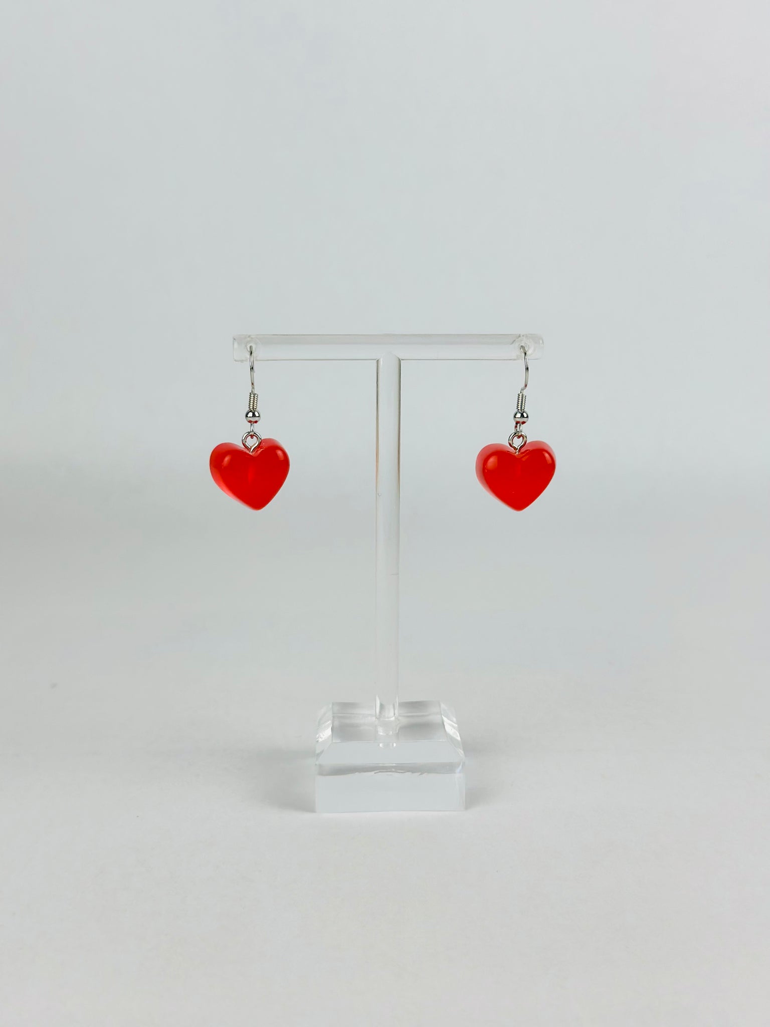 Red Gummy Heart Earrings