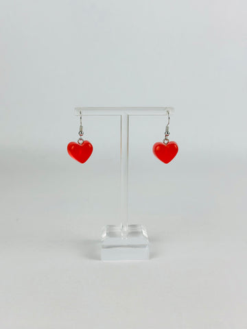 Red Gummy Heart Earrings