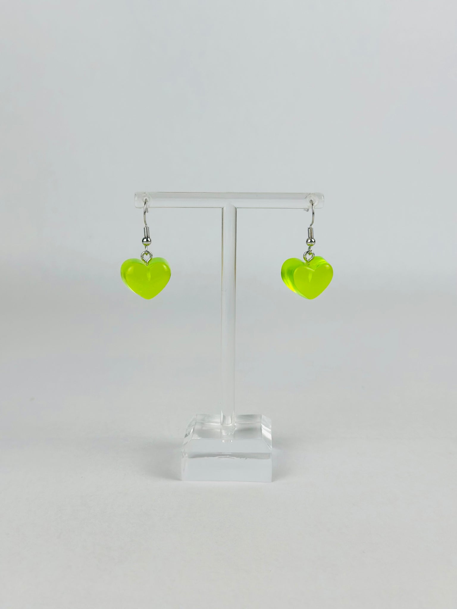 Green Gummy Heart Earrings