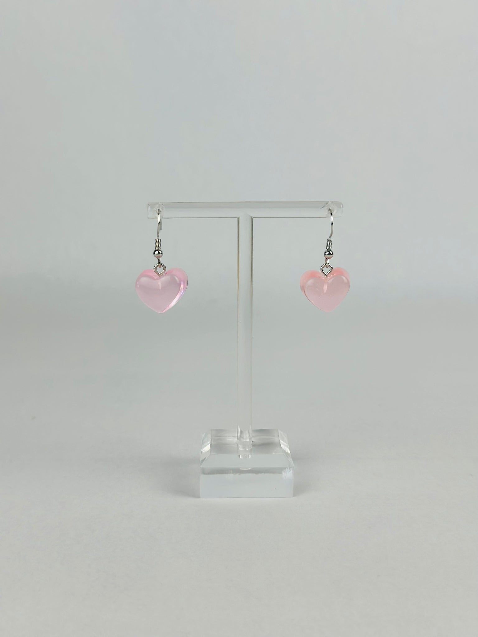 Pink Gummy Heart Earrings