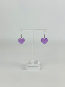 Purple Gummy Heart Earrings