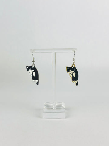 Black & White Kitty Earrings