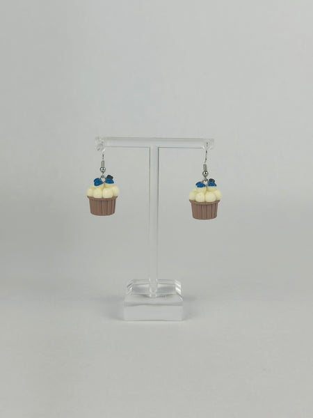 Blueberry Vanilla Cupcake Earrings