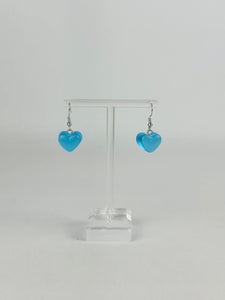 Blue Gummy Heart Earrings