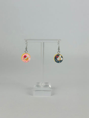 Choco Strawberry Donut Earrings