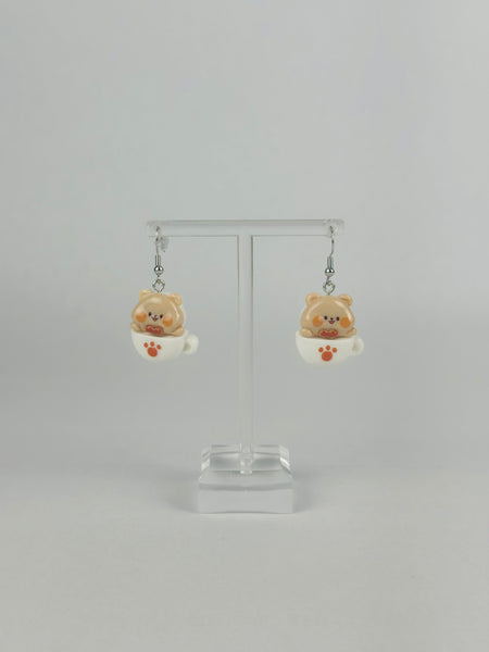 Cubby Bear Coffee Earrings