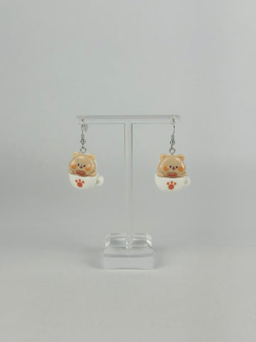 Cubby Bear Coffee Earrings