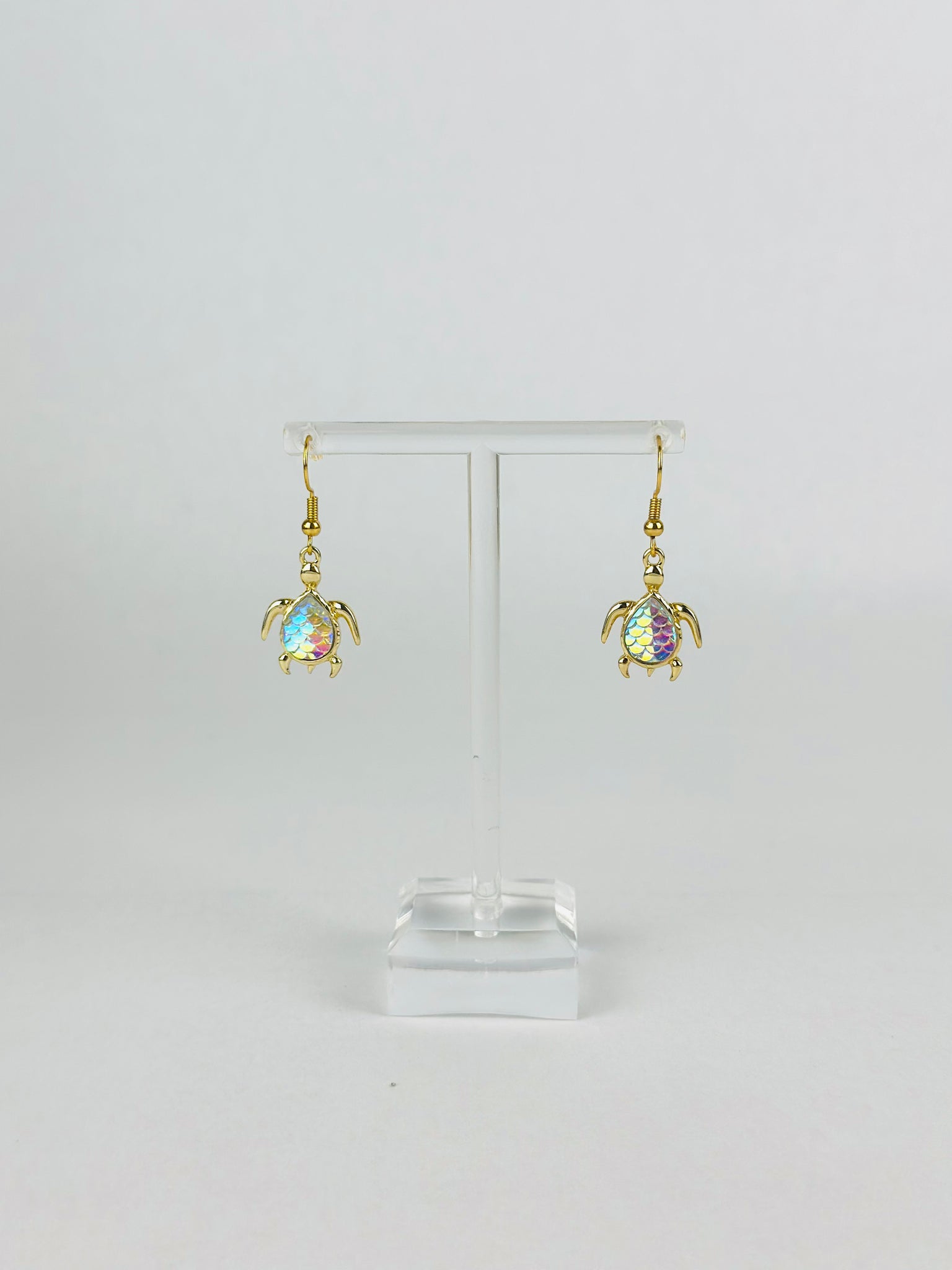 Holographic Turtle Earrings