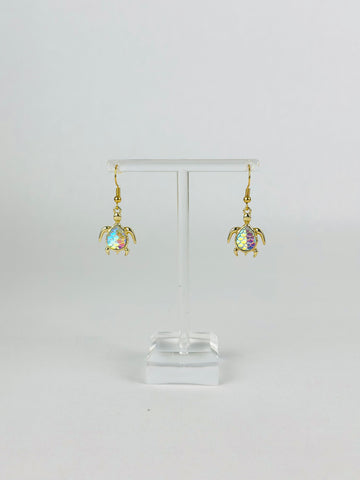 Holographic Turtle Earrings