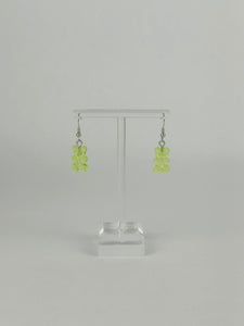 Lime Green Gummy Bear Earrings