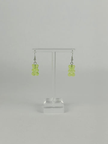 Lime Green Gummy Bear Earrings