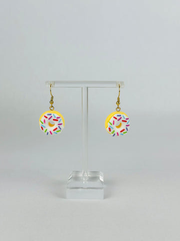 Sprinkled Vanilla Donut Earrings