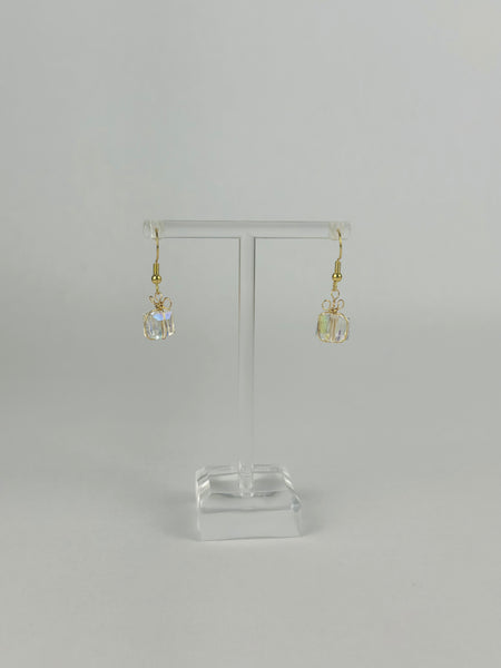 Clear Crystal Christmas Present Earrings