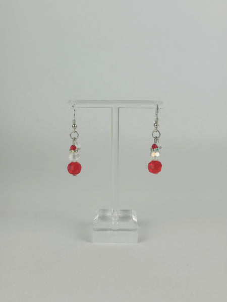 Crystal Santa Earrings