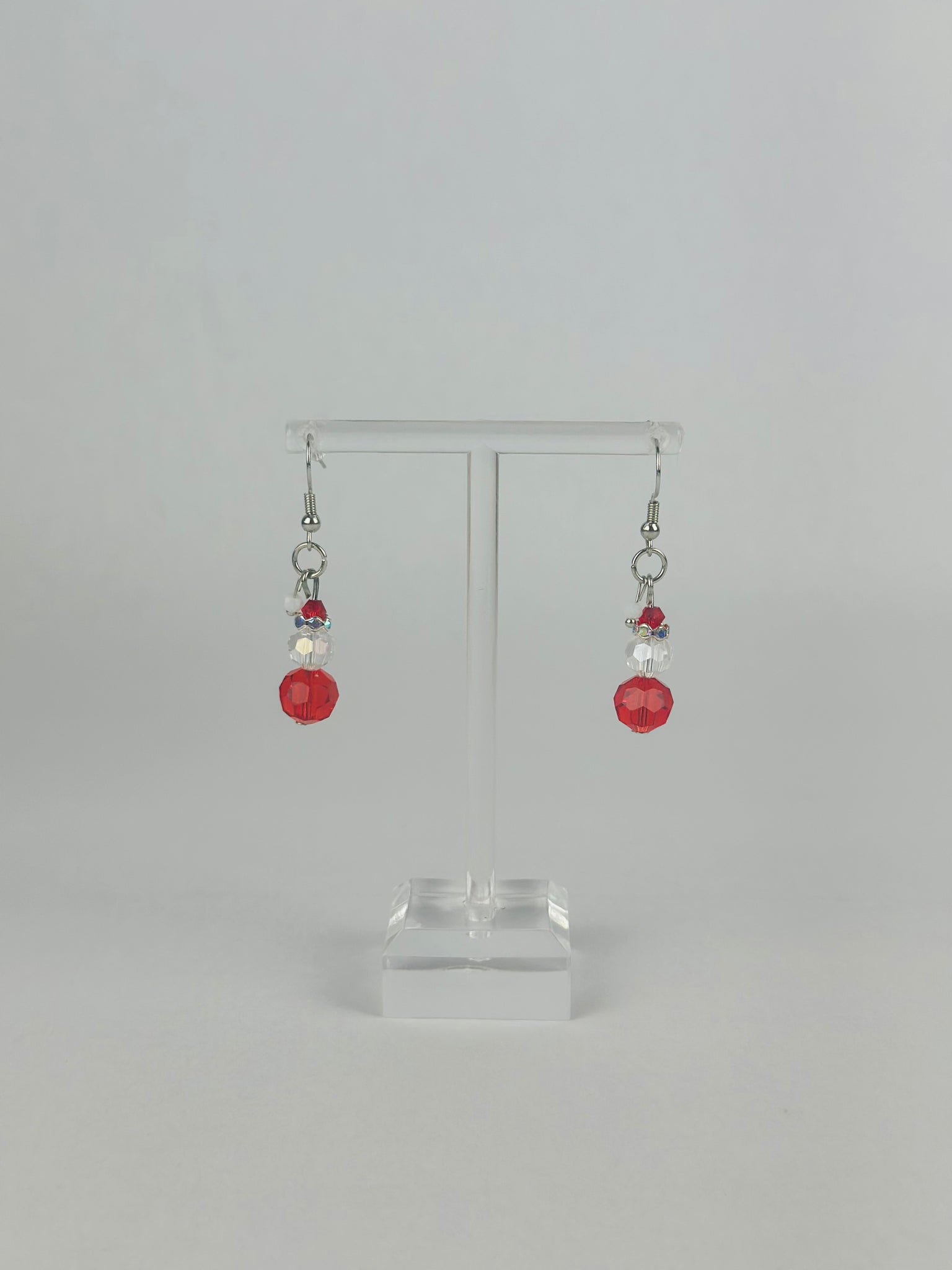 Crystal Santa Earrings