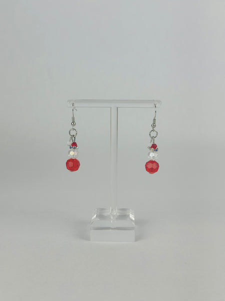 Crystal Santa Earrings