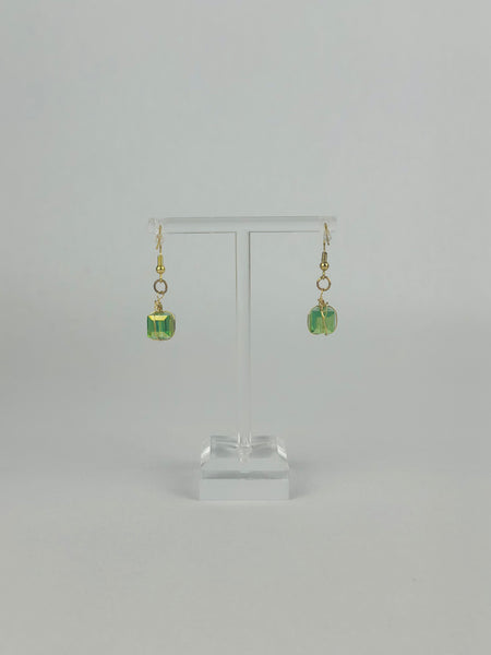 Green Crystal Present Earrings