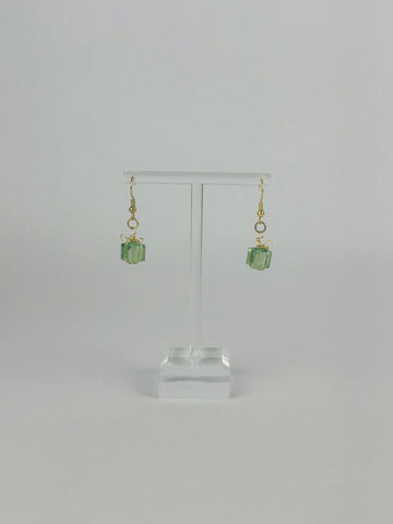 Green Crystal Present Earrings