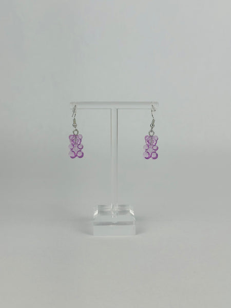 Lavender Gummy Bear Earrings