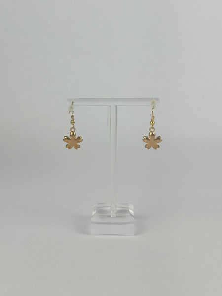 Pink Crystal Flower Earrings