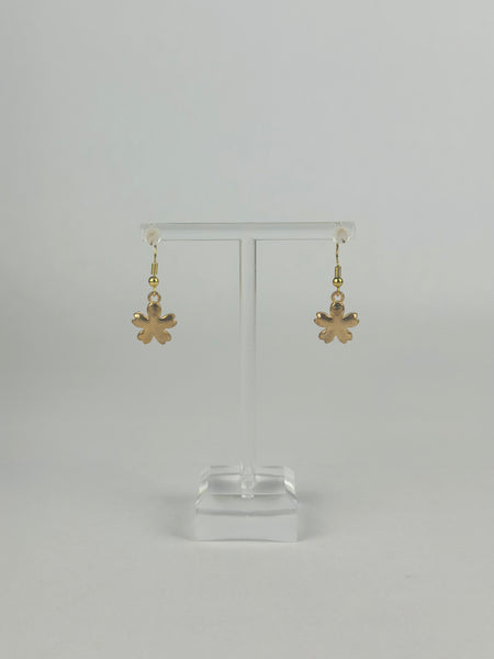 White Crystal Flower Earrings