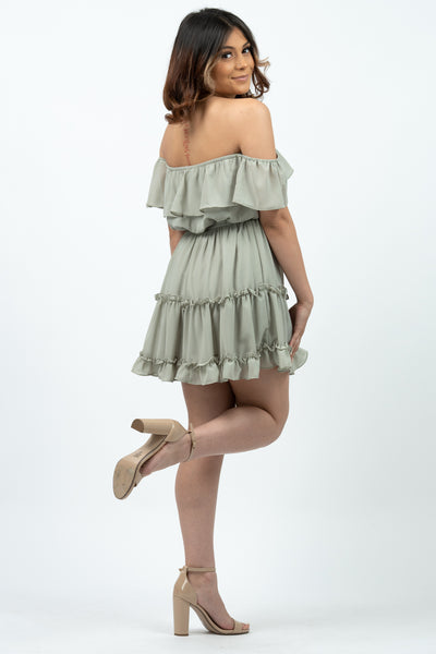 Quinn Mini Dress Sage