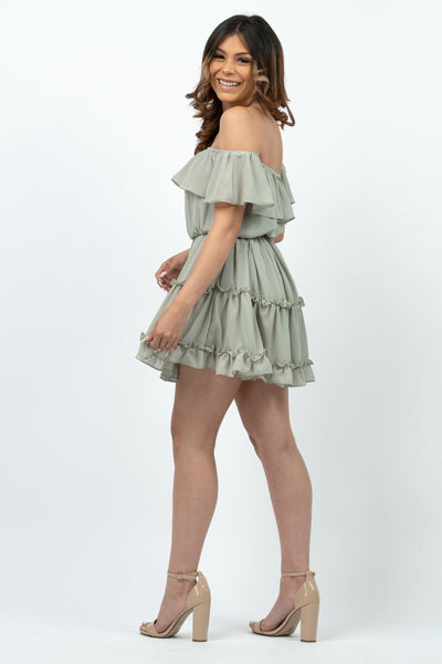 Quinn Mini Dress Sage